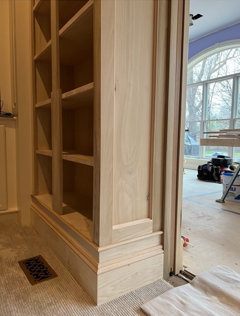 Custom built-in shelving and closet system